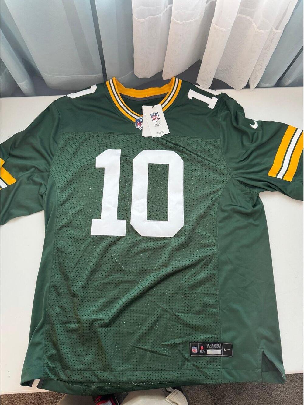Nike Jordan Love #10 Green Bay Packers NFL On Field Jersey XL Green New With Tag